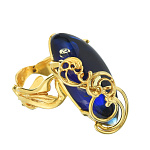 0068222/7,03г Серебро 925* КОЛЬЦО вст.Янтарь/позолота