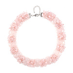 Колье из бисера и натурального камня "Кактус"