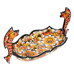 2105/КР/38*17*17см Хохлома Сухарница "РЫБКИ"