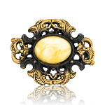 0045049/723.4 Брошь Барокко №2 (белый)