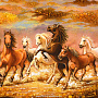 Картина янтарная "Кони" 60х80 см, фотография 2. Интернет-магазин ЛАВКА ПОДАРКОВ