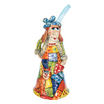 0076828 Сувенир Колокольчик "БАБА ЯГА" фарфор  13*18см