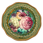 0071019  Поднос с авторской росписью D=17 см А528 (203094 а1945)