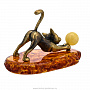 Статуэтка с янтарем "Кошечка игривая", фотография 4. Интернет-магазин ЛАВКА ПОДАРКОВ