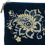 Косметичка "Райский сад". Темно-синяя с вышивкой, фотография 3. Интернет-магазин ЛАВКА ПОДАРКОВ