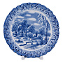 Тарелка декоративная "Зима". Гжель, фотография 1. Интернет-магазин ЛАВКА ПОДАРКОВ