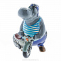 Фарфоровая статуэтка "Бегемот-мотоциклист", фотография 3. Интернет-магазин ЛАВКА ПОДАРКОВ