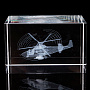 Лазерная графика. Куб "Вертолет боевой", фотография 1. Интернет-магазин ЛАВКА ПОДАРКОВ