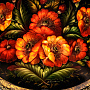 Поднос с авторской росписью "Цветы" 47х37 см, фотография 2. Интернет-магазин ЛАВКА ПОДАРКОВ