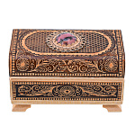 Шкатулка из бересты с родонитом