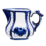 Молочник фарфоровый с росписью. Гжель