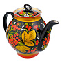Чайник заварочный 0,5 л с росписью "Ягодки". Хохлома, фотография 2. Интернет-магазин ЛАВКА ПОДАРКОВ