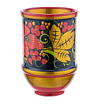 Стакан деревянный с росписью. Хохлома