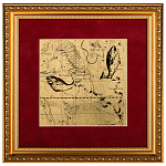 0068458-33*33см КАРТИНА на  сус.золоте "Рыбы"  паспарту красный (коробка - бумвинил)