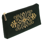 -2090000012125 Очечник тк.бархат Мод 249-1 Рис 430 А разм 10*19*2 /тк.бархат т-зел /4.23.02