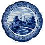 Тарелка декоративная "Пейзаж". Гжель, фотография 1. Интернет-магазин ЛАВКА ПОДАРКОВ