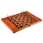 Шахматы деревянные "Крестоносцы и сарацины" с фигурами из олова