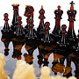 Шахматы янтарные "Камелот" 33х33 см, фотография 2. Интернет-магазин ЛАВКА ПОДАРКОВ