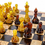 Шахматы из карельской березы с янтарными фигурами 25х25 см, фотография 8. Интернет-магазин ЛАВКА ПОДАРКОВ