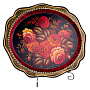 Поднос с авторской росписью "Цветы" 38х31 см, фотография 3. Интернет-магазин ЛАВКА ПОДАРКОВ