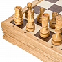 Шахматы-шашки с деревянными фигурами 37х37 см, фотография 5. Интернет-магазин ЛАВКА ПОДАРКОВ