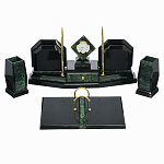 05025/ЛТ  Письменный набор  из натурального камня (змеевик)