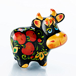 0057206  Хохлома СИМВОЛ ГОДА 2021  БЫК КЛЕПА  (фарфор)