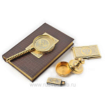 13791 Златоуст подарочный набор "Офисный"  5 предметов Золото, Никель в П/У (169)
