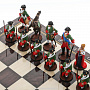 Шахматный ларец с оловянными фигурами "Полтава" 37х37 см, фотография 9. Интернет-магазин ЛАВКА ПОДАРКОВ
