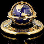 0051763-красно-зеленый Златоуст Сувенир ГЛОБУС НА ТРЕХ КИТАХ (эмаль) 8018/2908