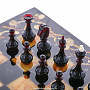 Шахматы с инкрустацией и фигурами из янтаря "Олива" 56х56 см, фотография 4. Интернет-магазин ЛАВКА ПОДАРКОВ