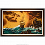 Картина янтарная "Шторм" 116х68 см, фотография 1. Интернет-магазин ЛАВКА ПОДАРКОВ