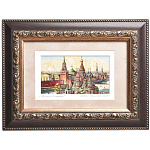 0034194/Т/27*22см КАРТИНА Перламутровая "МОСКВА. ХВБ" в раме, паспарту 27*22см