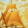 Картина янтарная "Корабль" 30х40 см, фотография 4. Интернет-магазин ЛАВКА ПОДАРКОВ