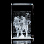 Лазерная графика куб "Футболисты", фотография 1. Интернет-магазин ЛАВКА ПОДАРКОВ