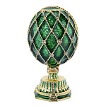 0023782 Традиции ФАБЕРЖЕ Сувенир ЯЙЦО пасх.малое"Решетка с букет." Е09-8В-08