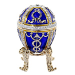 Традиции ФАБЕРЖЕ Сувенир ЯЙЦО Пасхальное малое"БУТОН РОЗЫ" Е06-26-08