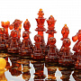 Шахматный ларец с инкрустацией и фигурами из янтаря, фотография 3. Интернет-магазин ЛАВКА ПОДАРКОВ