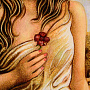 Картина янтарная "Красавица" 60х80 см, фотография 5. Интернет-магазин ЛАВКА ПОДАРКОВ