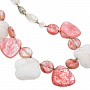 Бусы из натурального камня. Розовый кварц, халцедон, фотография 3. Интернет-магазин ЛАВКА ПОДАРКОВ