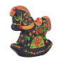 Лошадь Символ 2026 года. Статуэтка "Лошадь-качалка". Хохлома, фотография 2. Интернет-магазин ЛАВКА ПОДАРКОВ