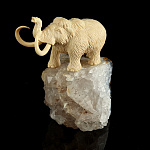 /В467 Изделия из кости Композиция "Мамонт" Кость Бивень мамонта, аметист В467