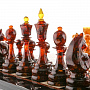 Шахматный деревянный ларец с янтарными фигурами, фотография 14. Интернет-магазин ЛАВКА ПОДАРКОВ