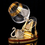 0058957 Златоуст  НАБОР С БОКАЛОМ "ГЛИНТВЕЙН",  позолота, в П/У