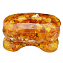 Шкатулка овальная из янтаря, фотография 4. Интернет-магазин ЛАВКА ПОДАРКОВ
