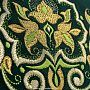 Косметичка бархатная "Каменный цветок". Темно-зеленая, фотография 3. Интернет-магазин ЛАВКА ПОДАРКОВ
