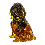 202858 Янтарь Скульптура Собачка Лабрадор,67 мм,