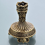 0025332-3см Бронза Сувенир ПОДСВЕЧНИК (церковная свеча) ФТОРОАФОН