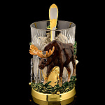 0046944/ХА Златоуст ПОДСТАКАННИК "ЛОСЬ" литье-эмаль