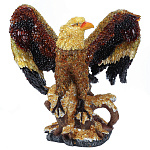 Скульптура "Орел" с янтарной крошкой